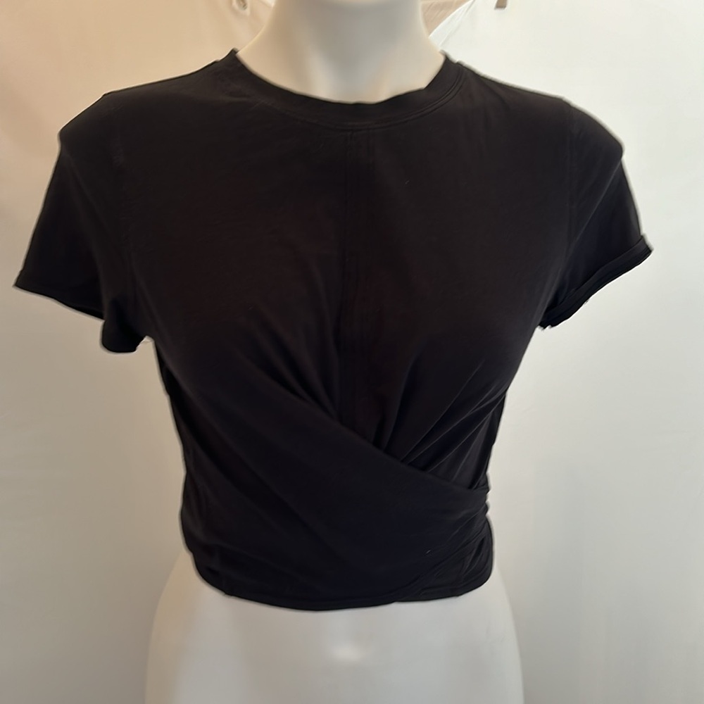 Lululemon Time To Restore black Pima cotton short sleeve top